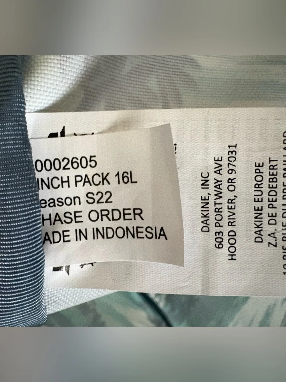 Dakine Teal, Navy & White Palm-Print Kids Swim Sack